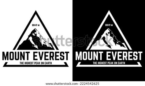 Mount Everest Vectors Black White Colors Stock Vector (Royalty Free ...