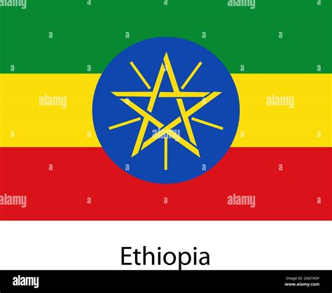 Flag of the country ethiopia. Vector illustration. Exact colors Stock ...