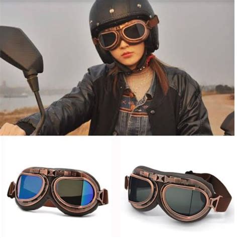 Jual vintage Aviator pilot goggles kacamata motor helmet retro helm sepeda - Jakarta Barat ...