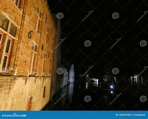 Bruges in North of Belgium by Night Stock Photo - Image of history, magnific: 163227456