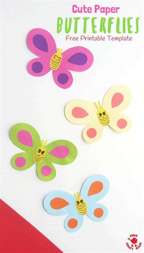 Cute Paper Butterfly Craft - Kids Craft Room