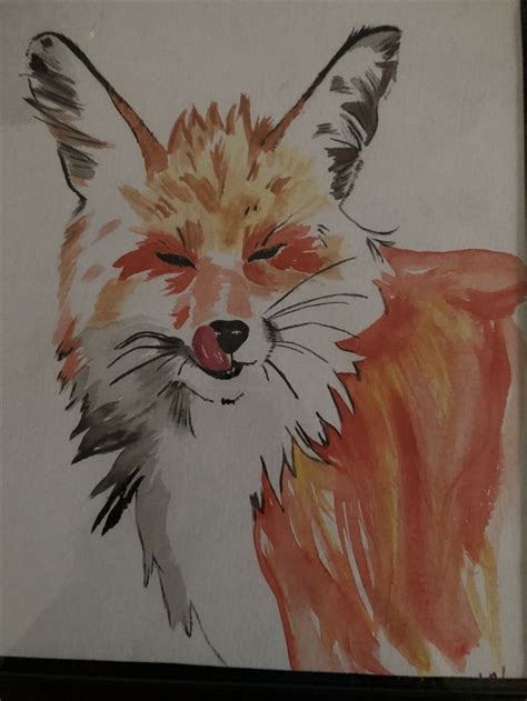 Watercolor fox painting!!! #art #watercolor #Painting #etsyseller www ...