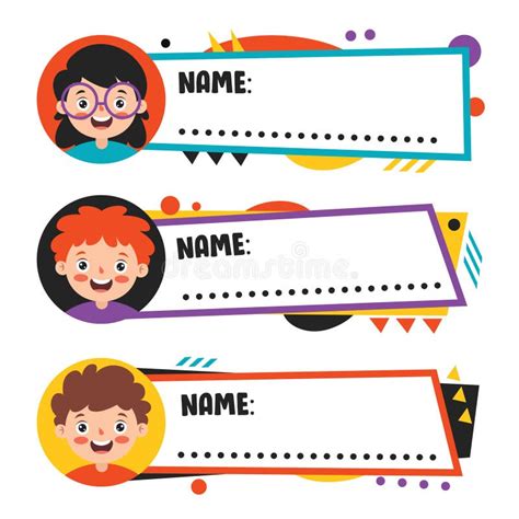 Children Name Card Stock Illustrations – 1,982 Children Name Card Stock Illustrations, Vectors ...