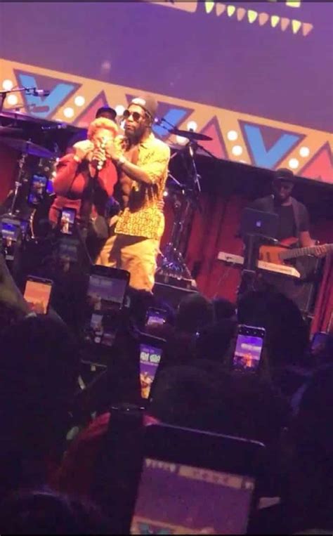 Burna Boy Brings Out Mum To Perform “Dangote” Live On Stage