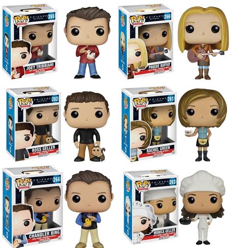 New Friends Funko Pop Vinyl Joey, Ross, Chandler, Phoebe, Monica ...