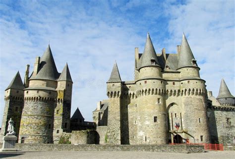 Vitre castle, France stock image. Image of famous, french - 63519893