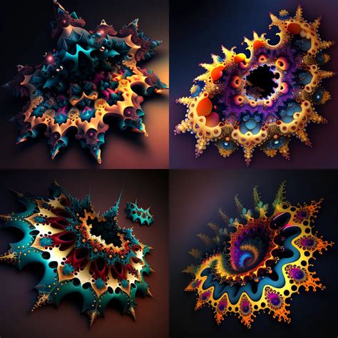 Prompt 3D Fractal Mandelbrot Set with Colorful Stars in Space ...