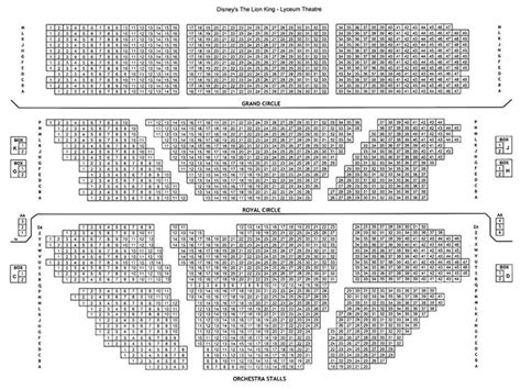 Lyceum Theatre Seating Plan- Lyceum seating plan - Lyceum Theatre ...