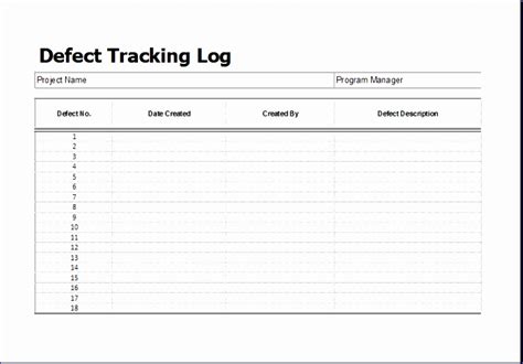 12 Bug Report Template Excel - Excel Templates