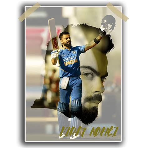 Virat Kohli V1 Single Poster | 13×19 inches | 300 GSM | Laminated ...