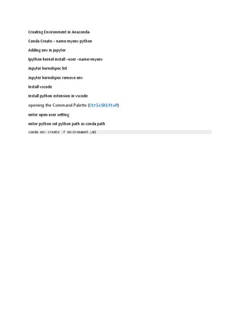 Creating Environment in Anaconda | PDF