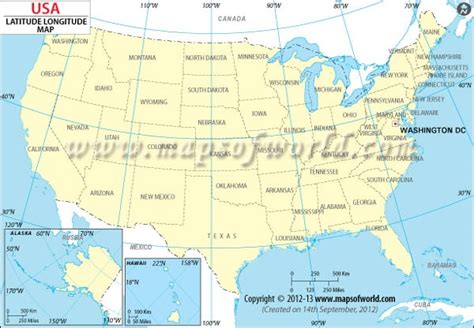 Latitude And Longitude Map Of The United States - Show Me The United States Of America Map