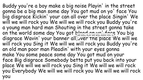 The Rock Cleveland We Will Rock You Lyric - LYRICSF