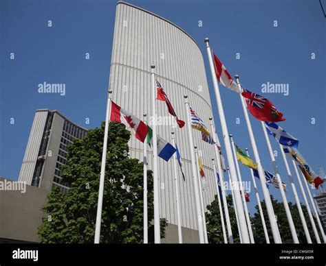 city hall toronto flags Stock Photo - Alamy