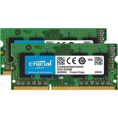 Crucial 8GB (2 x 4GB) 204-pin SODIMM DDR3 PC3-10600