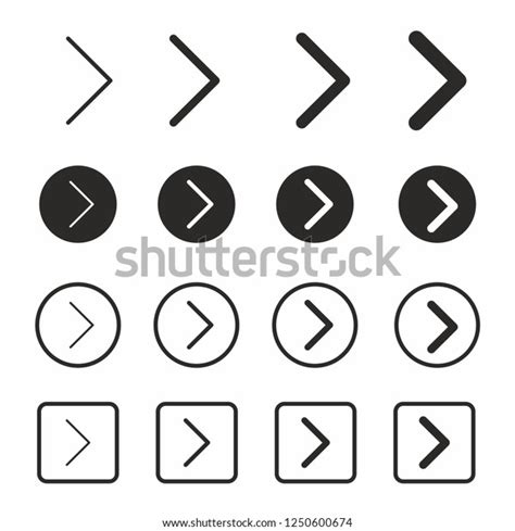 Arrow Icon Set Flat Style Arrows Stock Vector (Royalty Free) 1250600674 | Shutterstock