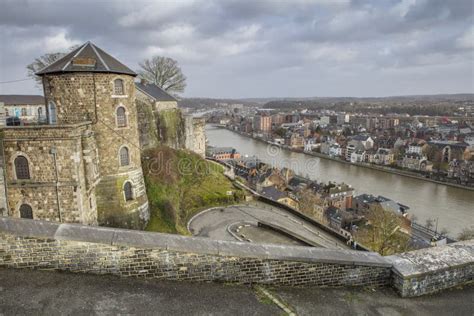 Cityscape of Namur View from the Historic Citadel of Namur, Wallonia Region, Belgium Stock Photo ...