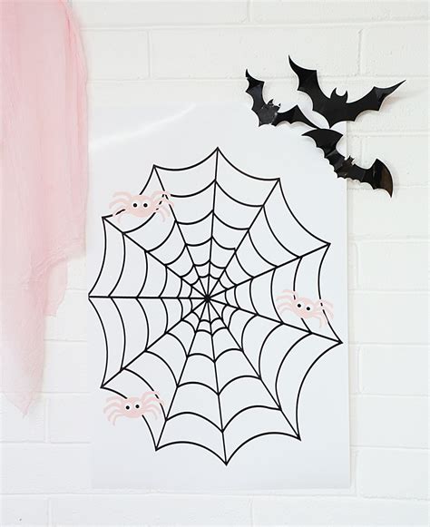 Pin the Spider on the Web Free Printable Halloween