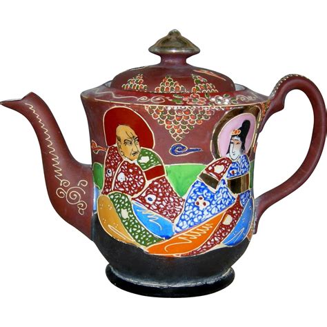 SATSUMA MORIAGE - TEAPOT - Japanese - Vintage - Porcelain - Raised from ...