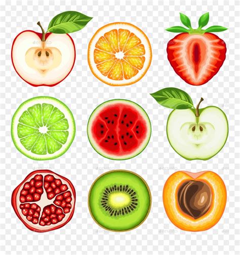 Fruits Transparent Slice - Strawberry Clipart (#4246074) - PinClipart