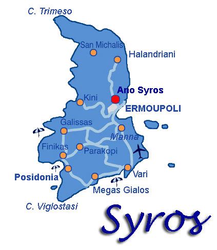 Syros Greece Map