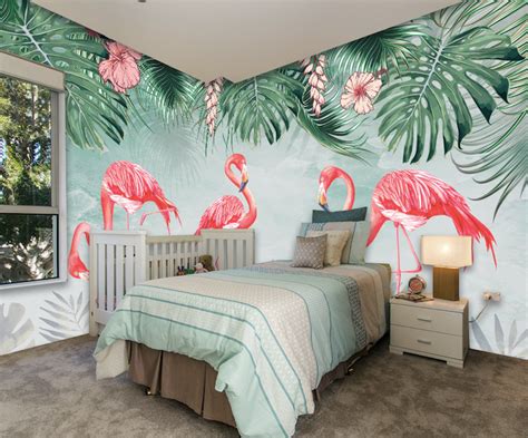 3D Pink Flamingo WG221 Wall Murals | AJ Wallpaper