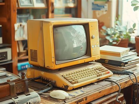 Famous Brands with Price Comparison Features on Vintage Style Computer Displays | Premium AI ...