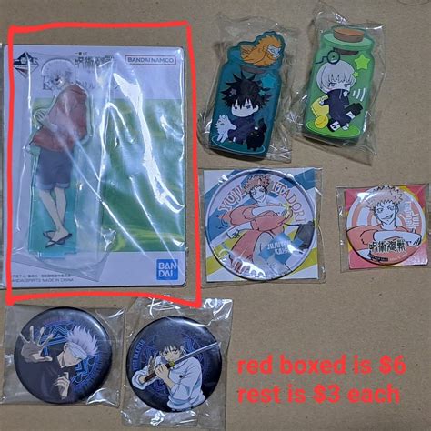 [Wts] Jujutsu Kaisen jjk merch gojo yuji megumi geto sukuna kuji ...