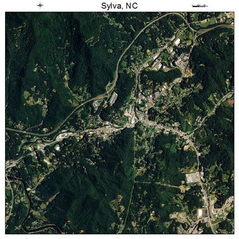 Aerial Photography Map of Sylva, NC North Carolina