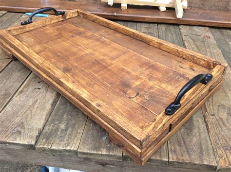 Rustic Wooden Serving Tray made from reclaimed pallet wood