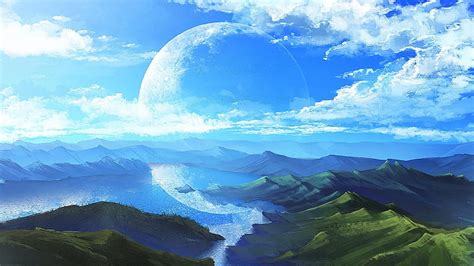 Landscape, anime mountain HD wallpaper | Pxfuel