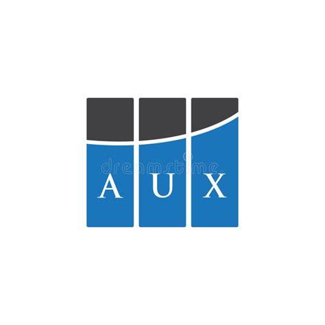 AUX Letter Logo Design on Black Background. AUX Creative Initials ...