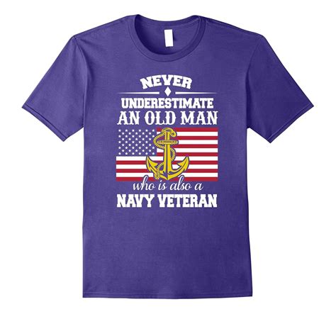 Funny Never Underestimate an Old Man Navy Veteran T-shirts-BN – Teedep