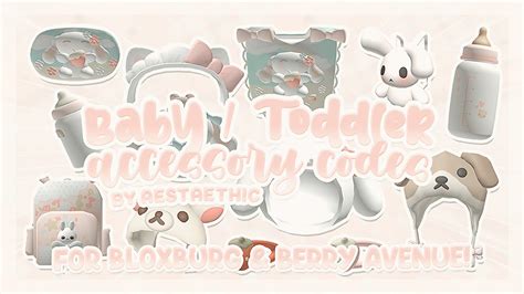 cute TODDLER BABY ACCESSORY CODES for bloxburg & berry avenue! PT.2 #roblox #aesthetic #bloxburg ...