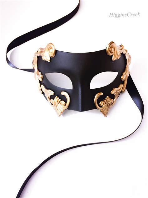 Luxury Masquerade Mask Men Mask Roman Mens Masks With Gold - Etsy ...