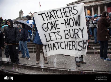 Hundreds of people gather for the Margaret Thatcher Death Party in ...