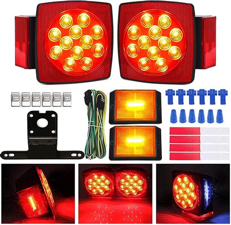 Amazon.com: Submersible LED Trailer Lights Kit, 12V Waterproof Brake ...