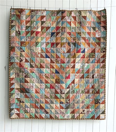 Half Square Triangle Fall Quilt - Blue Elephant Stitches