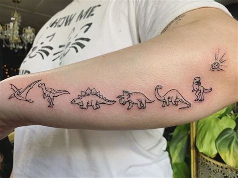 Minimalist Dinosaur Tattoos: A Peek into Prehistoric Minimalism