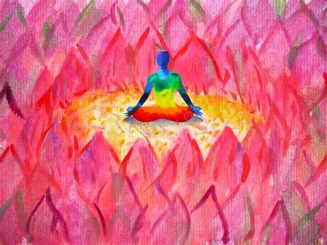 Meditation illustration stock image. Image of bright - 37106305