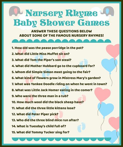 Free Printable Nursery Rhyme Baby Shower Emoji Game Play Party Plan | estudioespositoymiguel.com.ar