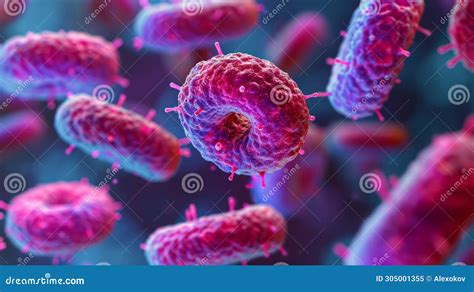 Colorful Serratia Marcescens Bacteria Under Microscope AI Generated Stock Illustration ...