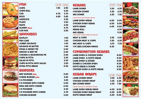 Menu at Mr Chippy restaurant, London, 353 High Rd Leytonstone