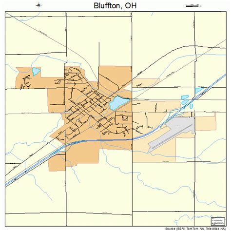 Bluffton Ohio Street Map 3907426