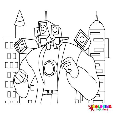 Titan Cameraman Coloring Pages