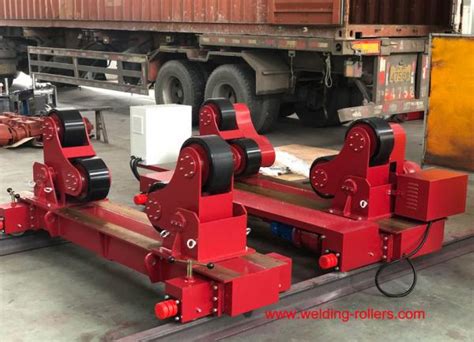 150 Ton Welding Pipe Rollers Self Aligning With Wireless Hand Control - weldingrollers