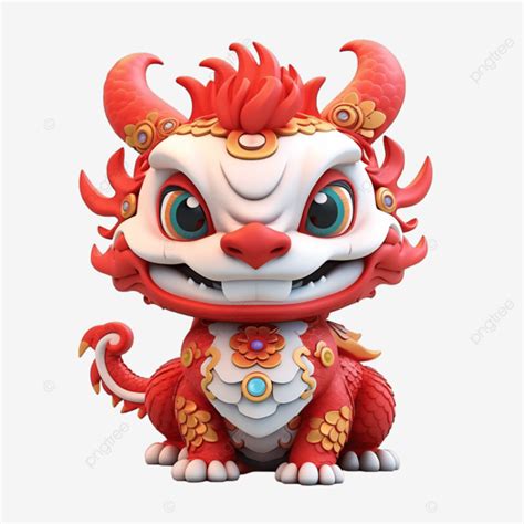 Chinese Red Dragon Model Three Dimensional 3d Cute 2024 New Year ...