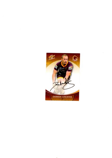 Darren Lockyer Gold Foil Sig Card :: BRISBANE BRONCOS :: NRL :: Trading Cards :: Memorabilia ...