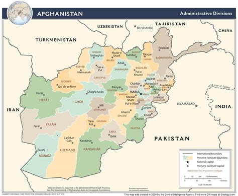 Afghanistan Map and Satellite Image