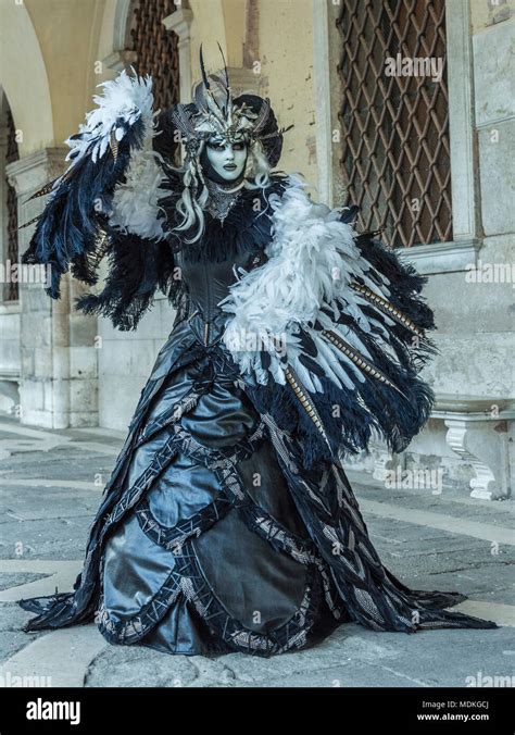 Venice Carnival, costumes, masks, masked ball, February, Piazza San Marco, St Mark's Square ...